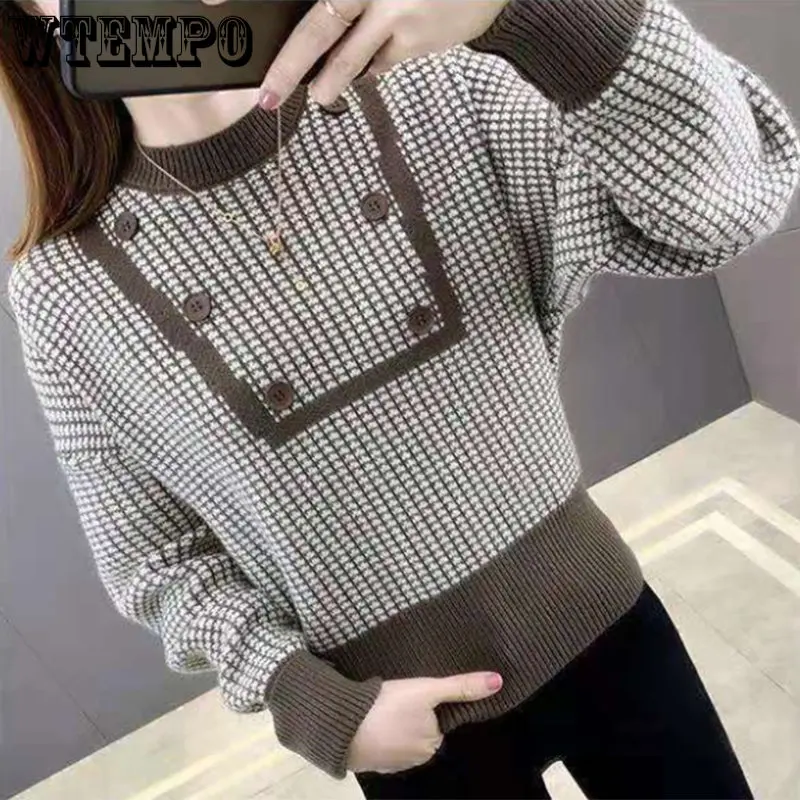Round Neck High Waist Slim Fit Knitted Sweater Short Style Ladies Style Button Design Undercoat Women's Autumn and Winter
Round Neck High Waist Slim Fit Knitted Sweater Short Style Ladies Style Button Design Undercoat Women's Autumn and Winter