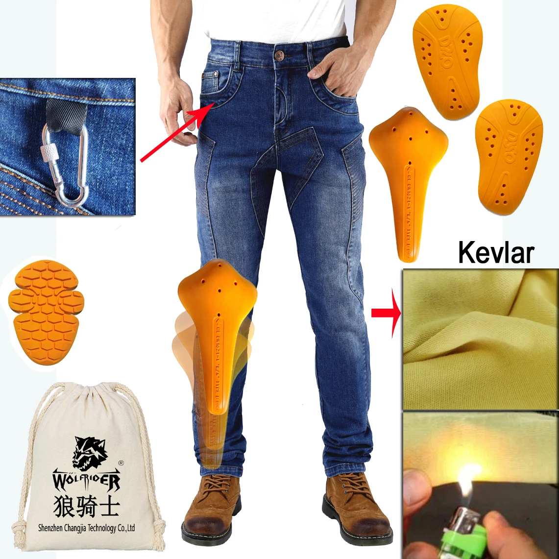 WOLFRIDER Kevlar Motorcycle jeans South Korea Pants retro Japan Men Protection riding Jeans Aramid Motocross Pants 036
WOLFRIDER Kevlar Motorcycle jeans South Korea Pants retro Japan Men Protection riding Jeans Aramid Motocross Pants 036