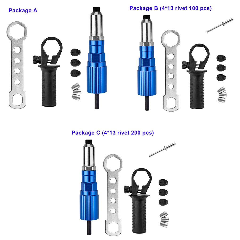 Electric Rivet Gun 2.4mm-4.8mm rivet nut gun drill adapter Cordless riveting tool Insert Nut Pull Rivet Tool
Electric Rivet Gun 2.4mm-4.8mm rivet nut gun drill adapter Cordless riveting tool Insert Nut Pull Rivet Tool