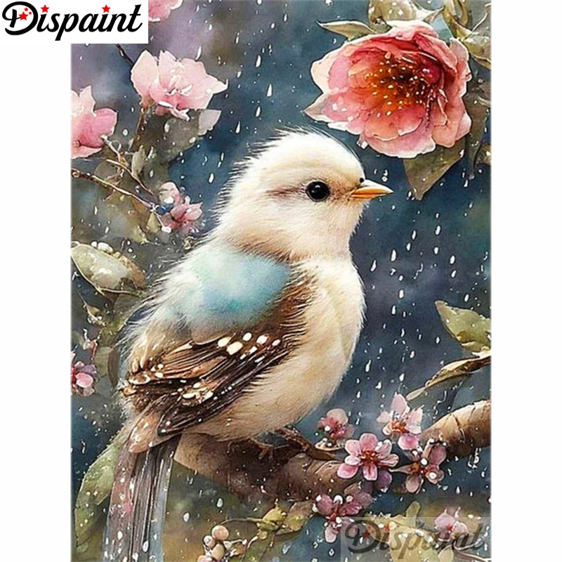 

Полноформатная Алмазная 5D картина Dispaint «животное, птица, цветок», «сделай сам», вышивка крестиком, картина для домашнего декора, ручная работа