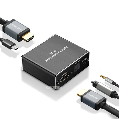 4K HDMI Audio Extractor Stereo Extractor Converter HDMI To HDMI Optical TOSLINK SPDIF + 3.5mm Audio Splitter For PC PS3/4 Loptop
4K HDMI Audio Extractor Stereo Extractor Converter HDMI To HDMI Optical TOSLINK SPDIF + 3.5mm Audio Splitter For PC PS3/4 Loptop