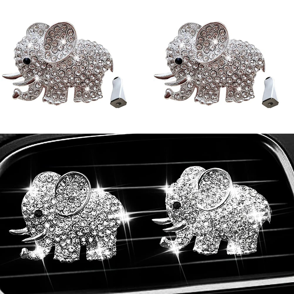 2PCS Bling Bling Car Fragrance Diffuser Elephant Decor Air Freshener Vent Clip Perfume Bling Auto Decoration Accessories
2PCS Bling Bling Car Fragrance Diffuser Elephant Decor Air Freshener Vent Clip Perfume Bling Auto Decoration Accessories