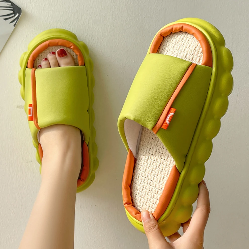 Mixed Color Linen Deodorant Platform Slippers Indoor Slipper Soft Anti-Slip Couples Home Floor Slides Ladies Summer Shoes qt4
Mixed Color Linen Deodorant Platform Slippers Indoor Slipper Soft Anti-Slip Couples Home Floor Slides Ladies Summer Shoes qt4