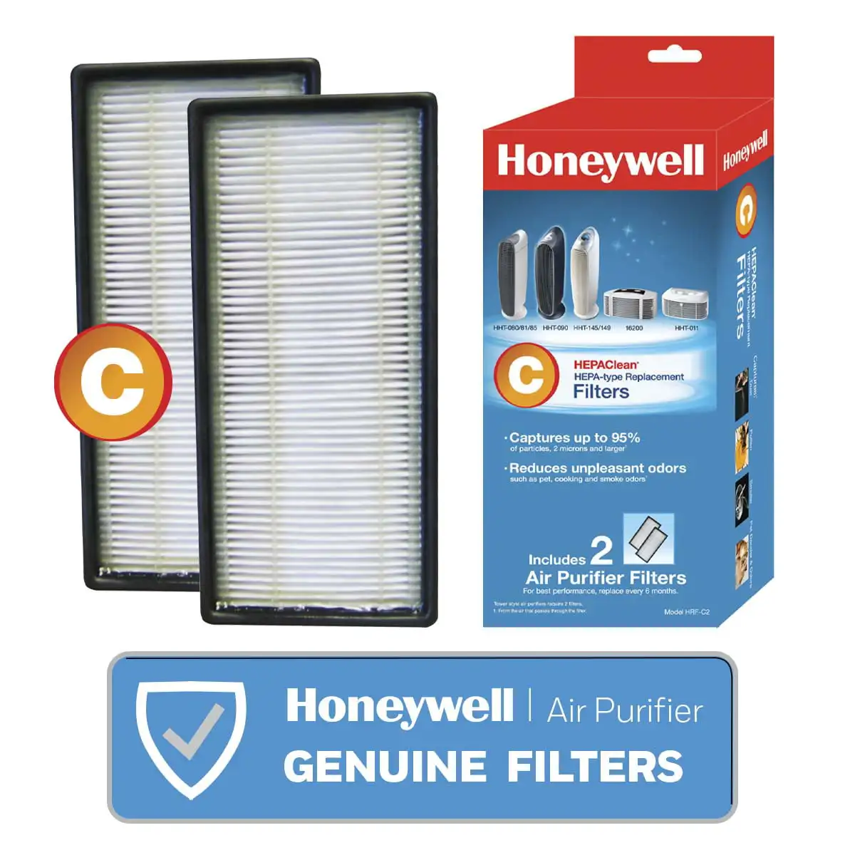 HEPA-Type Air Purifier C Filter –for 16200,HHT-011, HHT090 and HHT149 Series, HRFC2, 2 Pack
HEPA-Type Air Purifier C Filter –for 16200,HHT-011, HHT090 and HHT149 Series, HRFC2, 2 Pack