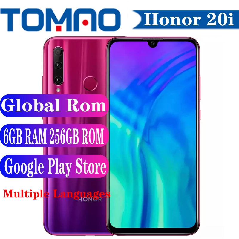 

Смартфон Honor 20i 10i глобальной версии, 6,21 дюйма, 6 ГБ ОЗУ 64 Гб 256 Гб ПЗУ, 3400 мАч, Hisilicon Kirin 710, камера 24 МП, Google Play
