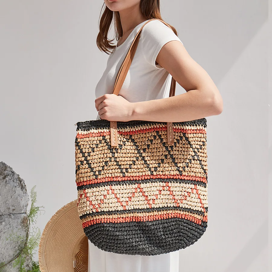 Casual Woven Large Capacity Straw Bag for Women Summer Shoulder Bags Handmade Lady Handbags Travel Beach Big Totes
Casual Woven Large Capacity Straw Bag for Women Summer Shoulder Bags Handmade Lady Handbags Travel Beach Big Totes