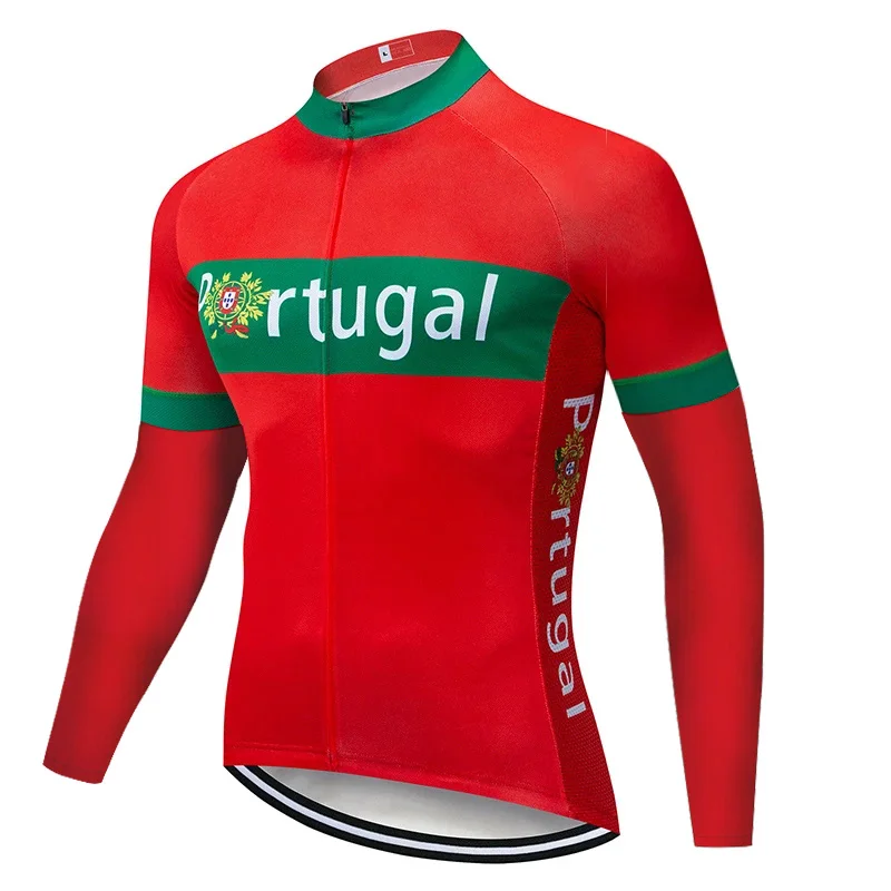 

Portugal Pro Long Sleeve Road Jersey Cycling Clothes Bike Shirt Downhill Coat Bicycle Wear Champion Top Sweater Bicycling Jacket