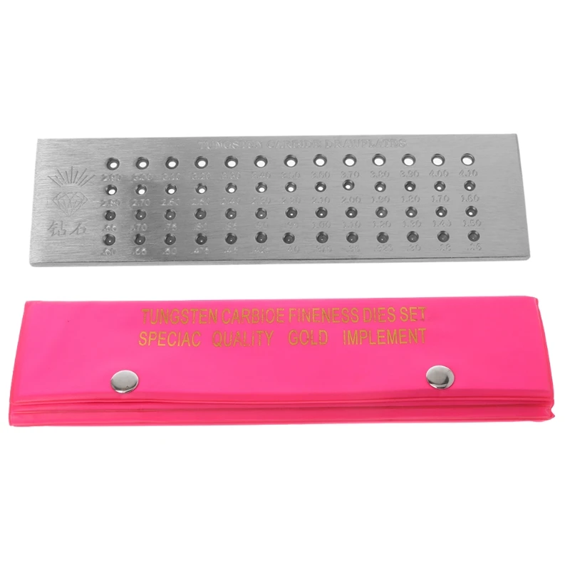 Tungsten Carbide Round Draw Plate for Jewelry Making (52Holes: 0.26-4.10mm) Dropship
Tungsten Carbide Round Draw Plate for Jewelry Making (52Holes: 0.26-4.10mm) Dropship