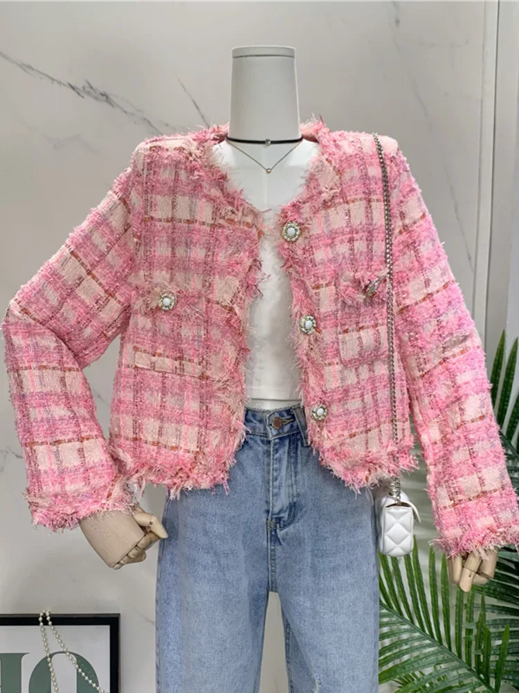 Autumn Winter Fashion French Vintage Casaco Feminino Plaid Woolen Tweed Jacket Coat Women's Long Sleeve Small Fragrance Outwear
Autumn Winter Fashion French Vintage Casaco Feminino Plaid Woolen Tweed Jacket Coat Women's Long Sleeve Small Fragrance Outwear