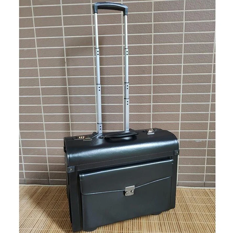 Carrylove 19" Inch Black Brown Retro Pilot Hand Luggage Lawyer Spinner Cabin Carry On Trolley Travel Bag For Business
Carrylove 19" Inch Black Brown Retro Pilot Hand Luggage Lawyer Spinner Cabin Carry On Trolley Travel Bag For Business