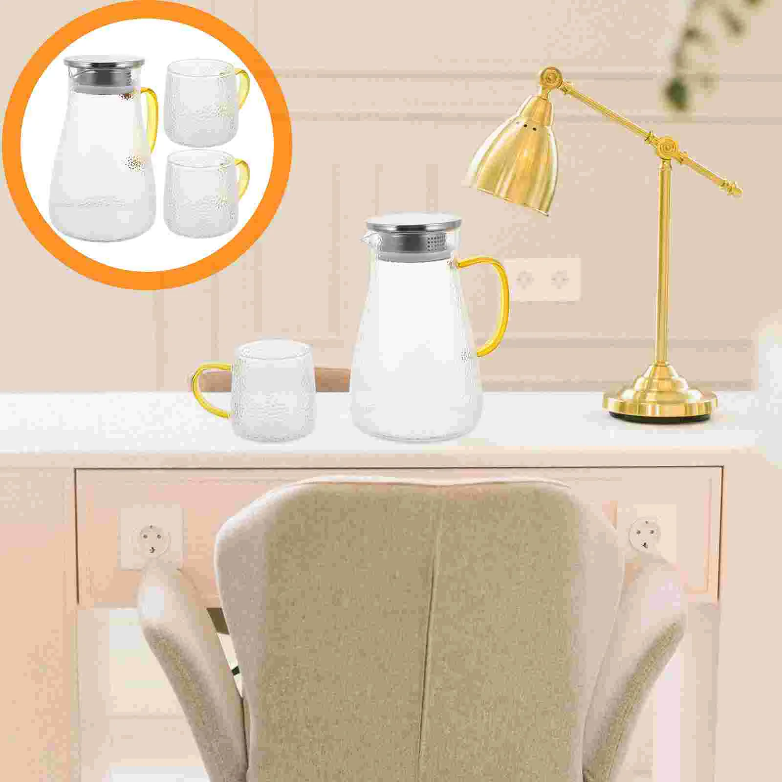 1 Set Heat-resistant Glass Cold Kettle Tea Cup Set Water Pot Home Tool
1 Set Heat-resistant Glass Cold Kettle Tea Cup Set Water Pot Home Tool
