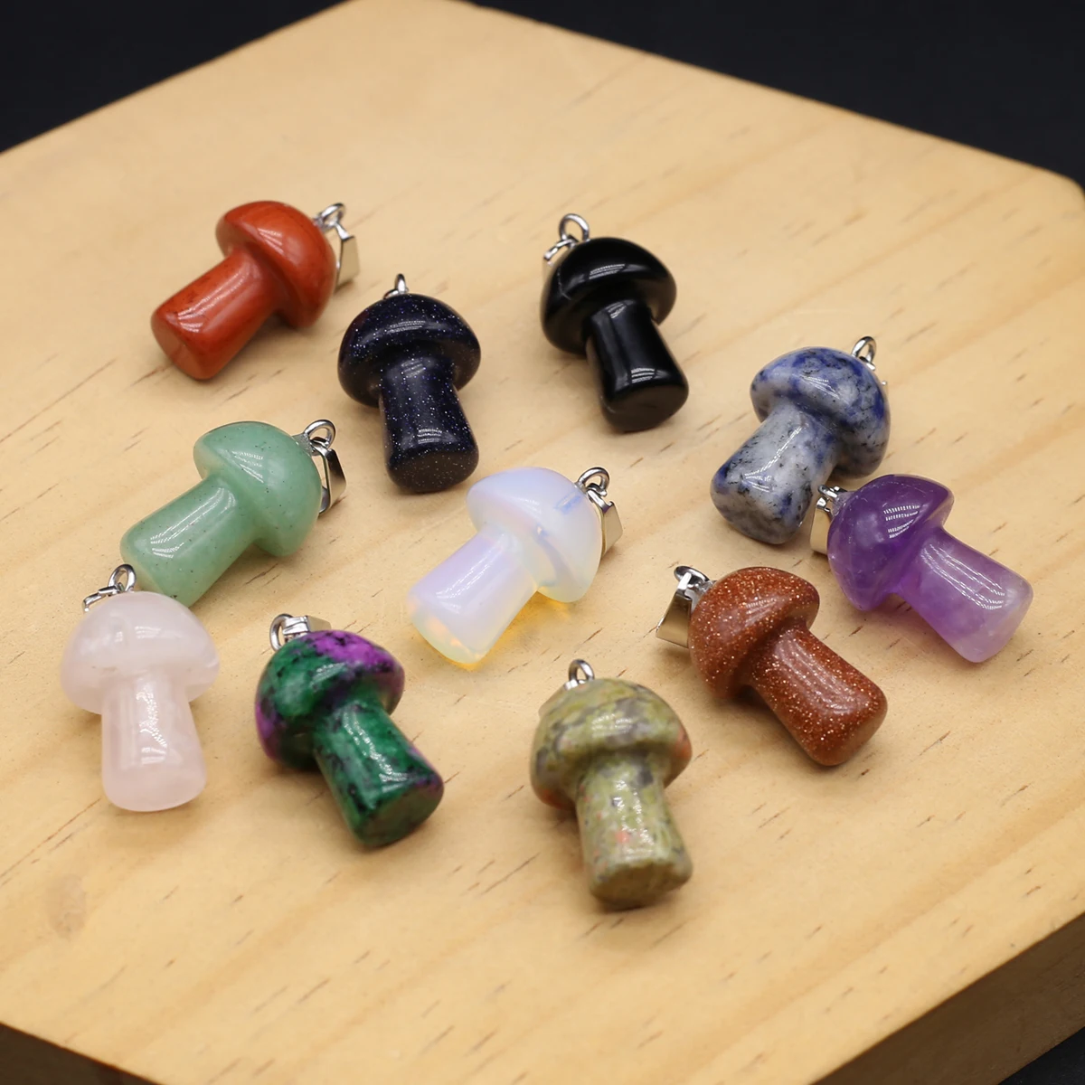 Natural Stone Pendant Cute Mushroom Amethysts Rose Quartzs for Charm Jewelry Making DIY Women Necklace Reiki Heal Gifts
Natural Stone Pendant Cute Mushroom Amethysts Rose Quartzs for Charm Jewelry Making DIY Women Necklace Reiki Heal Gifts