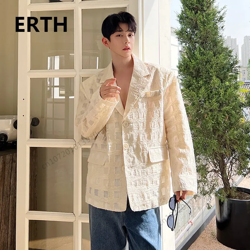 ERTH Spring Summer Design Korean Menwear Trendy Male Blazer Single Breasted Loose Plaid Suit Jacket Casual Male Clothing
ERTH Spring Summer Design Korean Menwear Trendy Male Blazer Single Breasted Loose Plaid Suit Jacket Casual Male Clothing
