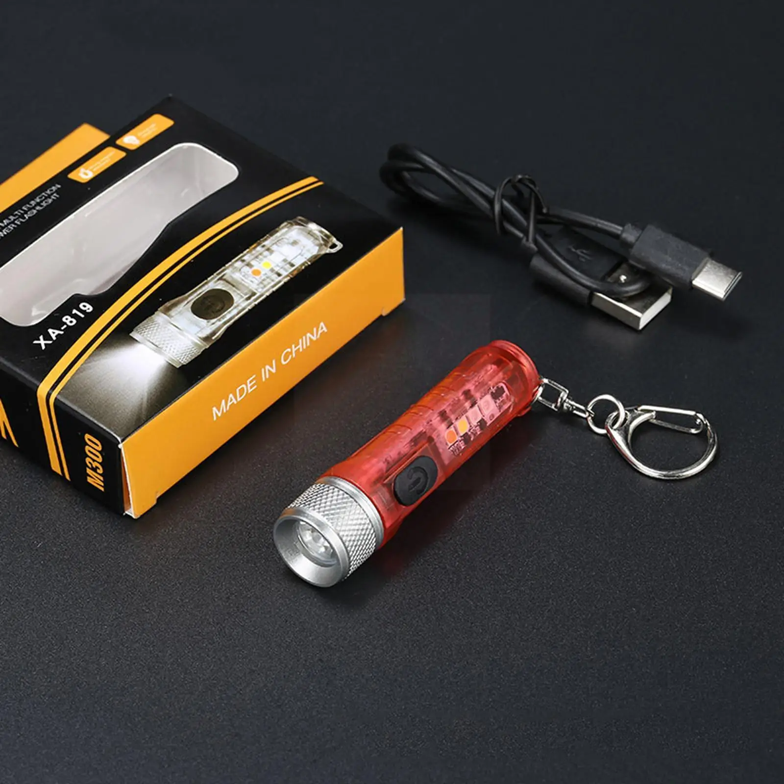 Mini Keychain Flashlight TYPE-C Fast Charging Multi-function Flashlight Fluorescent Camping Waterproof Warning B9E7
Mini Keychain Flashlight TYPE-C Fast Charging Multi-function Flashlight Fluorescent Camping Waterproof Warning B9E7