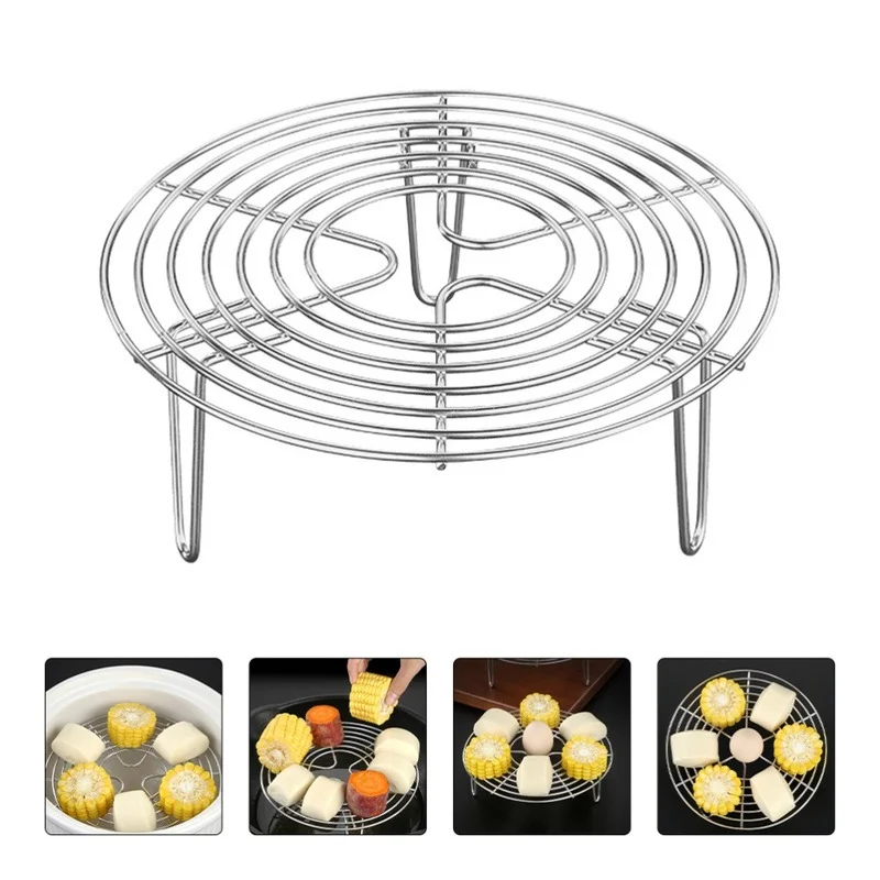 Stainless Steel Steamer Rack Heavy Duty Round Durable Pot Pan Pressure Cooker Kitchen multi-function Cookware Accessories new
Stainless Steel Steamer Rack Heavy Duty Round Durable Pot Pan Pressure Cooker Kitchen multi-function Cookware Accessories new