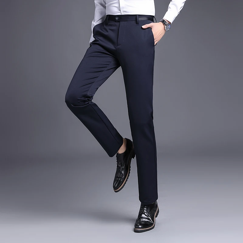 New Style Korean Fashion Casual Western Style Trousers Men'S Straight Business Slim Fit Youth Four Side Elastic Ice Pants
New Style Korean Fashion Casual Western Style Trousers Men'S Straight Business Slim Fit Youth Four Side Elastic Ice Pants