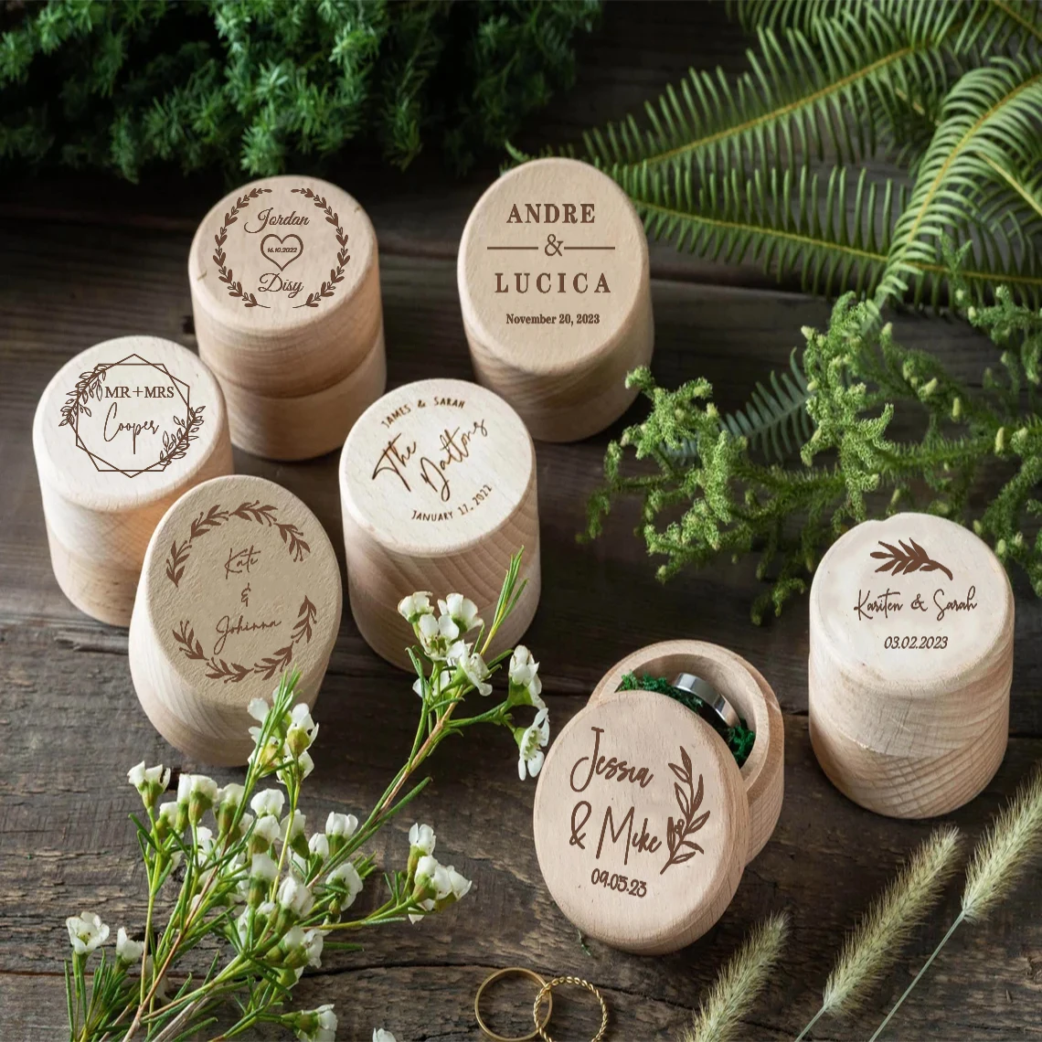 Engagement Ring Box Personalized Wooden Ring Box for Wedding Custom Bride Groom Name Date Proposal Engraved Ring Bearer
Engagement Ring Box Personalized Wooden Ring Box for Wedding Custom Bride Groom Name Date Proposal Engraved Ring Bearer