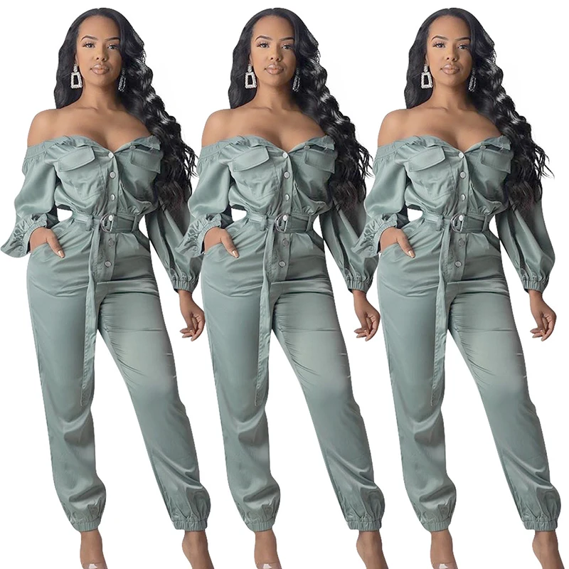 Green Sexy 2021 New Jumpsuits Women Solid Long Sleeve Off Shoulder Bodycon Overalls Playsuit Sport Bodysuit One Piece Romper
Green Sexy 2021 New Jumpsuits Women Solid Long Sleeve Off Shoulder Bodycon Overalls Playsuit Sport Bodysuit One Piece Romper