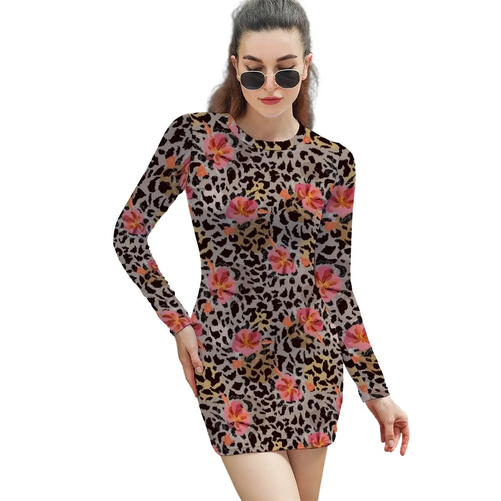 Floral Leopard Dress Long Sleeve Cheetah Animal Print Streetwear Dresses Summer Sexy Bodycon Dress Graphic Oversized Vestido
Floral Leopard Dress Long Sleeve Cheetah Animal Print Streetwear Dresses Summer Sexy Bodycon Dress Graphic Oversized Vestido