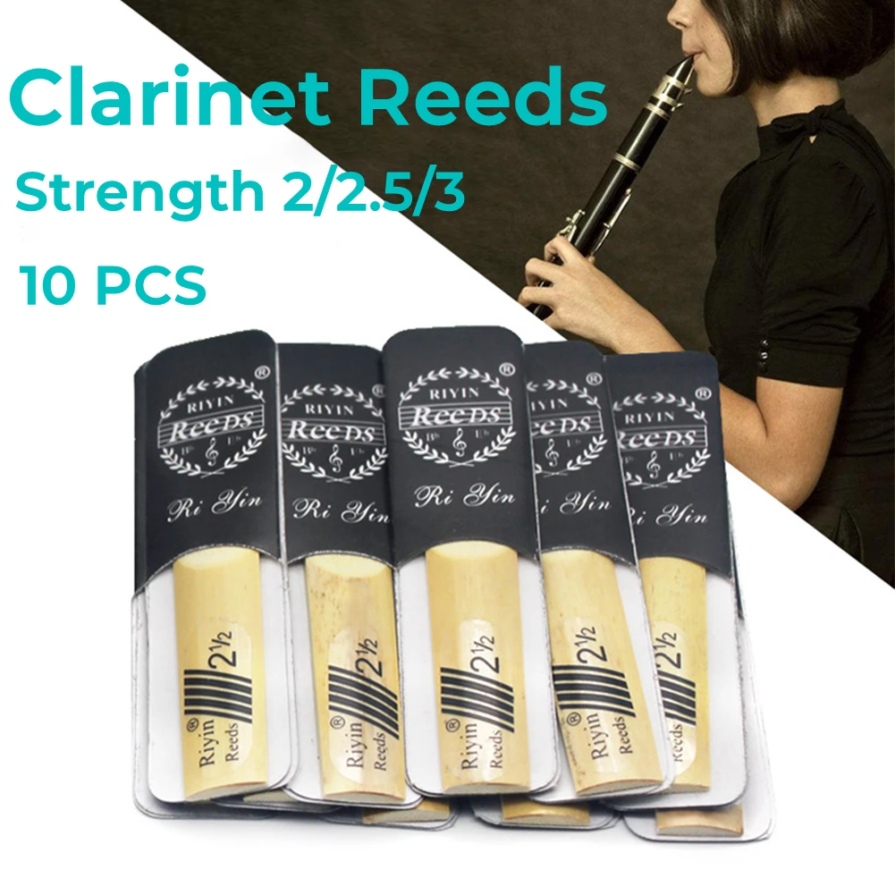 10pcs Bb Clarinet Reeds Strength 2.0 2.5 3.0 Woodwind Instrument Clarinet For Educational Xmas Birthday Gift Musical Accessories
10pcs Bb Clarinet Reeds Strength 2.0 2.5 3.0 Woodwind Instrument Clarinet For Educational Xmas Birthday Gift Musical Accessories