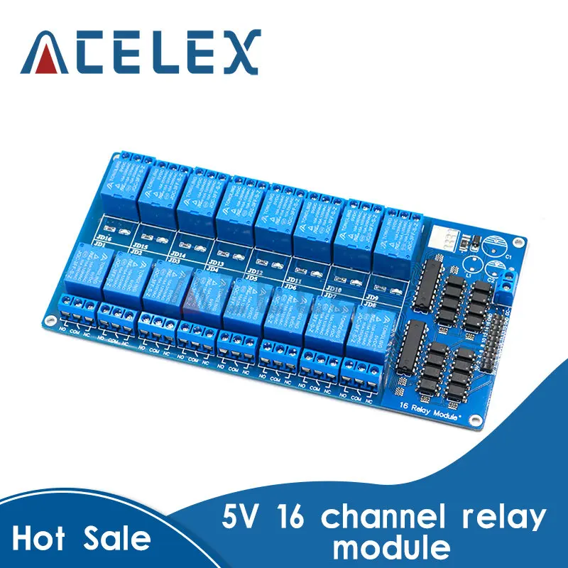 

5V 16 Channel Relay Module for arduino ARM PIC AVR DSP Electronic Relay Plate Belt optocoupler isolation