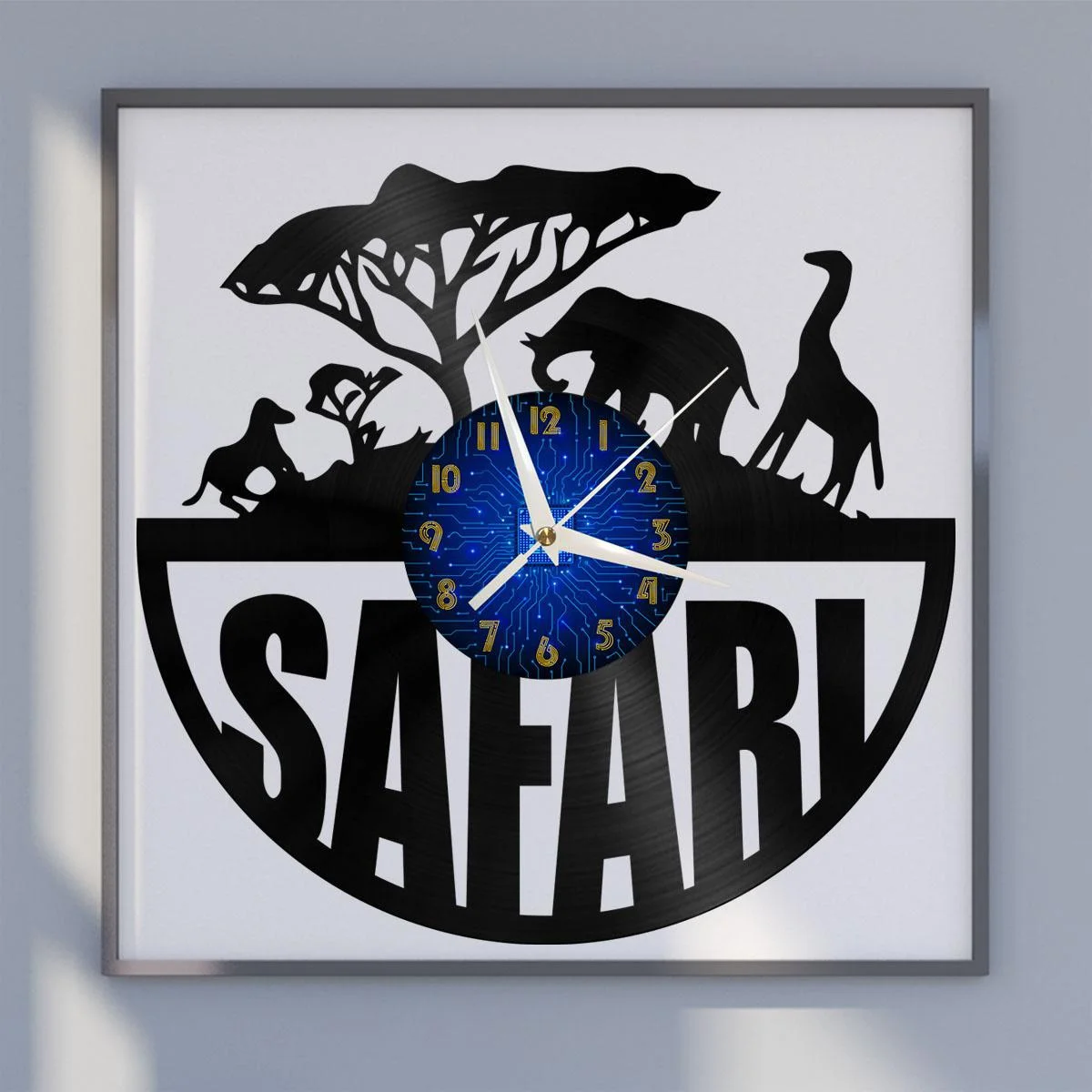 African Zoo Vinyl Wall Clock, Vinyl Record LED Clock Wall Art Black 12 Inch for Living Room Bedroom
African Zoo Vinyl Wall Clock, Vinyl Record LED Clock Wall Art Black 12 Inch for Living Room Bedroom