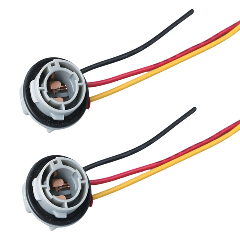 

2Pcs Car Brake Light 1157 Bulb Socket Auto Indicator Lamp Holder Base Connector with 14.5cm Leads Cable