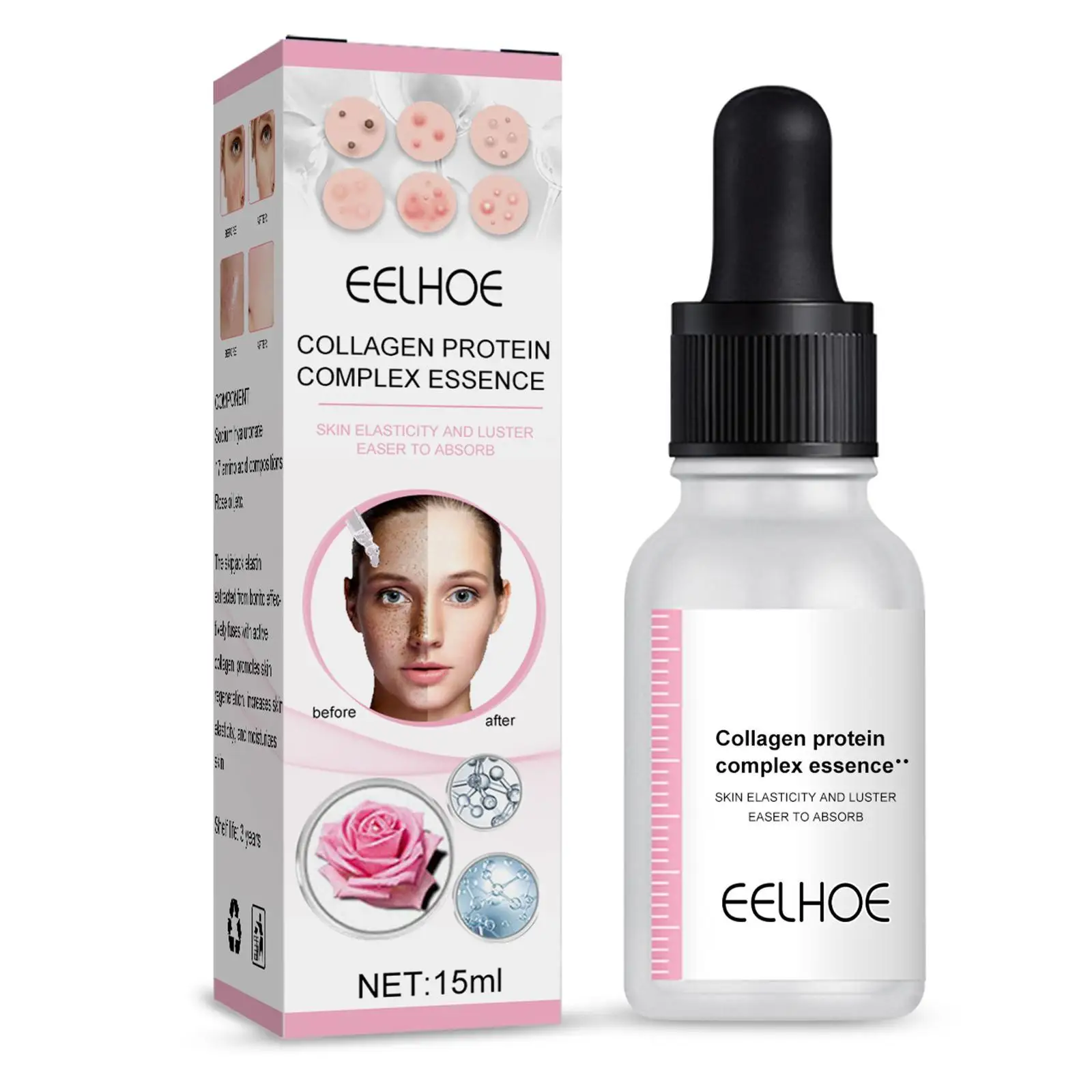 

15ml Collagen Wrinkle Remover Serum Lifting Firming Anti-Aging Fade Fine Lines Repair Face Essence Moisturizing Smooth Skin Care
