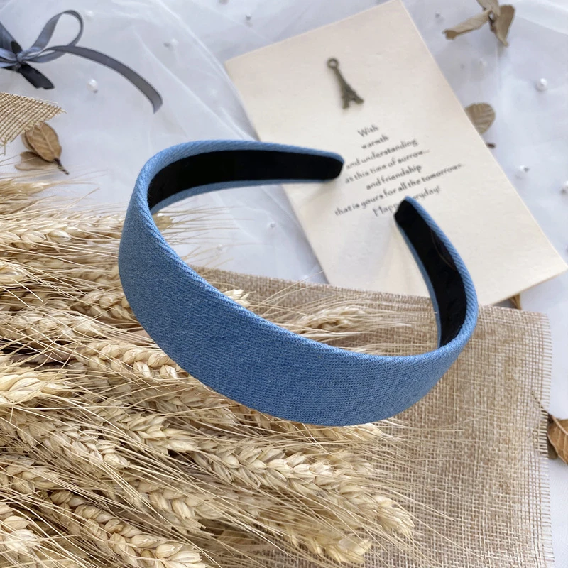 Solid Color Denim Headband For Women Retro Hair Bands Hoop Simple Hair Band Hair Accessories 2022 New
Solid Color Denim Headband For Women Retro Hair Bands Hoop Simple Hair Band Hair Accessories 2022 New
