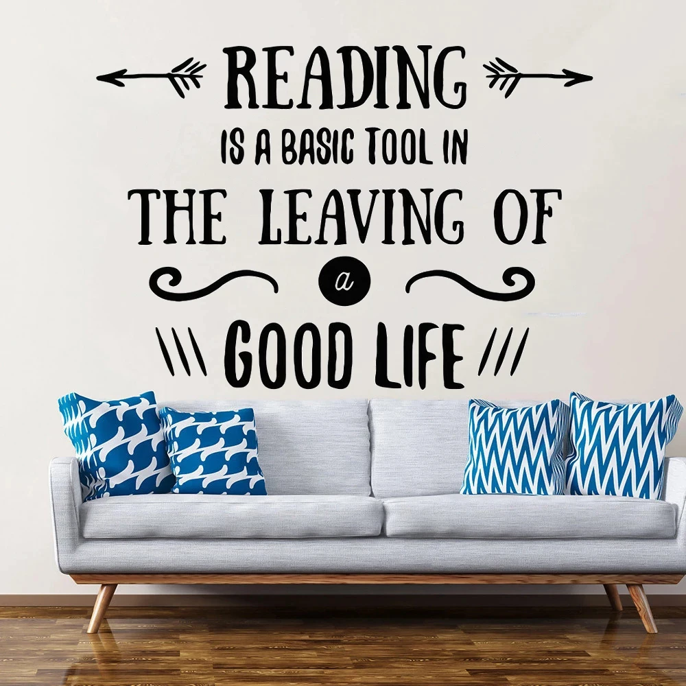 Reading Is A Basic Tool In The Leaving Of A Good Life Quotes Wall Decals Vinyl Stickers For Library Bedroom Decor Murals HJ1556
Reading Is A Basic Tool In The Leaving Of A Good Life Quotes Wall Decals Vinyl Stickers For Library Bedroom Decor Murals HJ1556