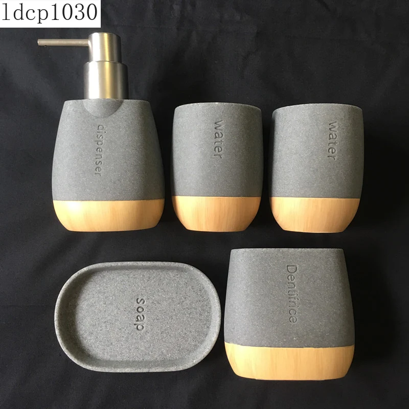 Nordic Luxury Bathroom Supplies Resin Wood Grain Soap Box Toothbrush Holder Lotion Bottle Simple Bathroom Decoration Accessories
Nordic Luxury Bathroom Supplies Resin Wood Grain Soap Box Toothbrush Holder Lotion Bottle Simple Bathroom Decoration Accessories