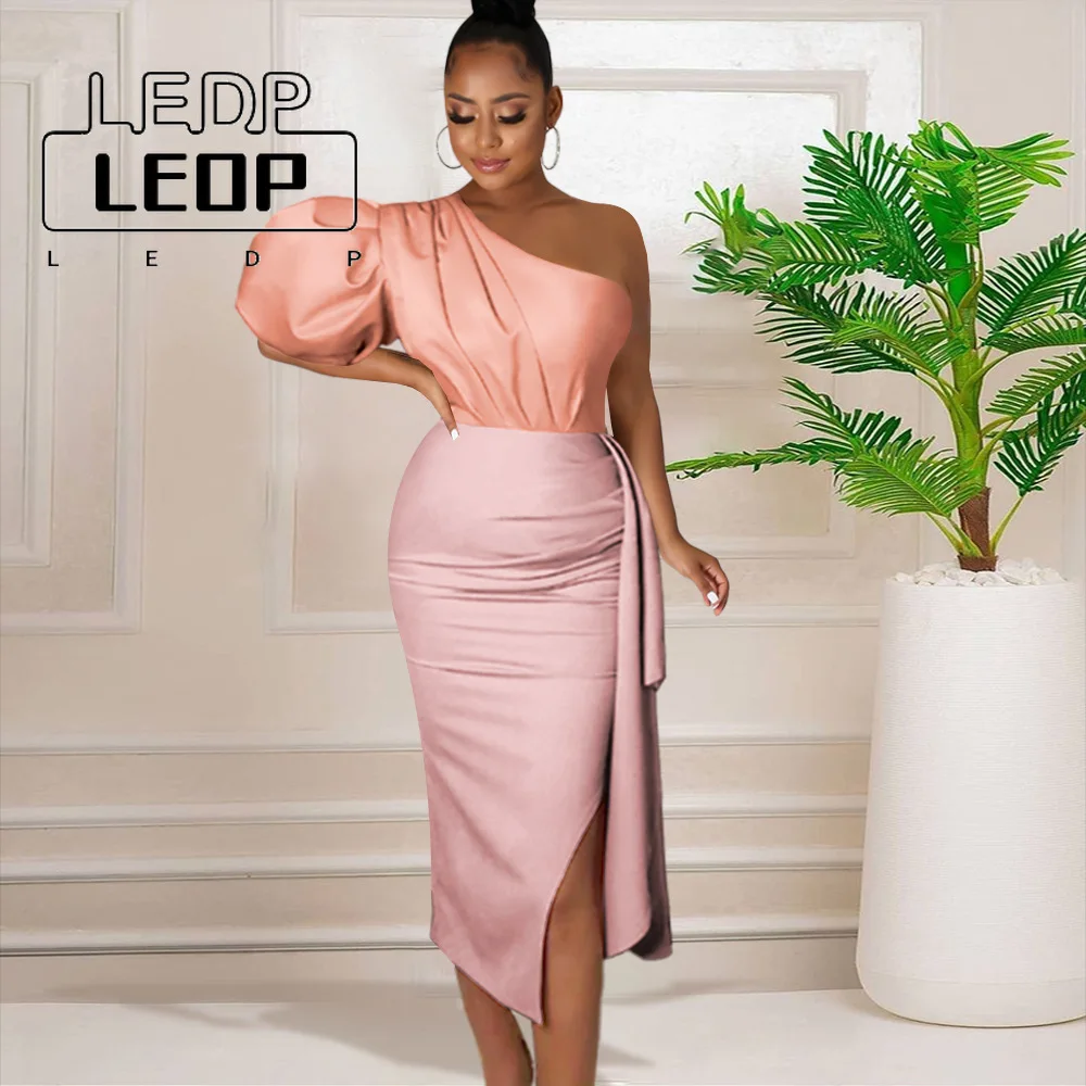 Women's Dress Fashion Women's One Shoulder Lantern Sleeve Pleated Slit Irregular Evening Dress Dresses Women's Party Dresses
Women's Dress Fashion Women's One Shoulder Lantern Sleeve Pleated Slit Irregular Evening Dress Dresses Women's Party Dresses