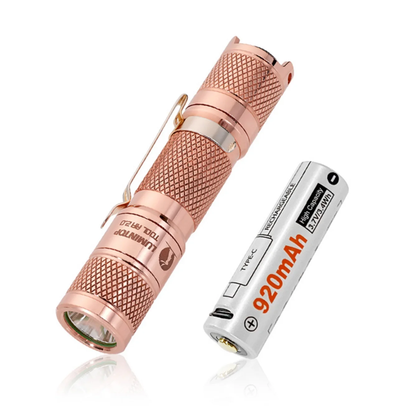 

LUMINTOP TOOL AA 2.0 COPPER MINI Flashlight CREE XP-L HD 650 Lumen Pocket EDC Torch Keychain Light by 14500 Battery for Camping