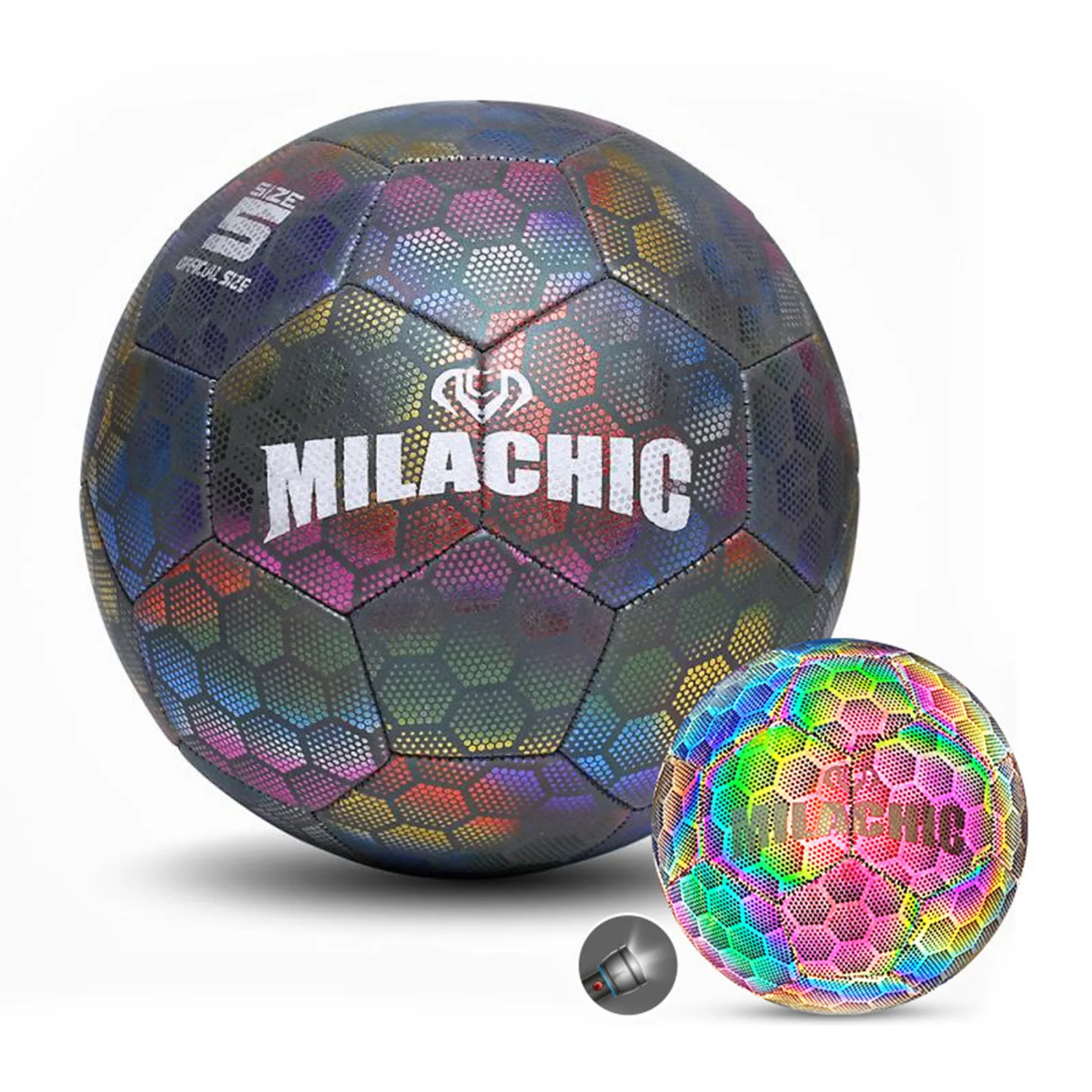 Reflective Football Glowing Size 4/5 Training Football Light Reflective Glowing Sports For Adult Practice Training Equipment
Reflective Football Glowing Size 4/5 Training Football Light Reflective Glowing Sports For Adult Practice Training Equipment