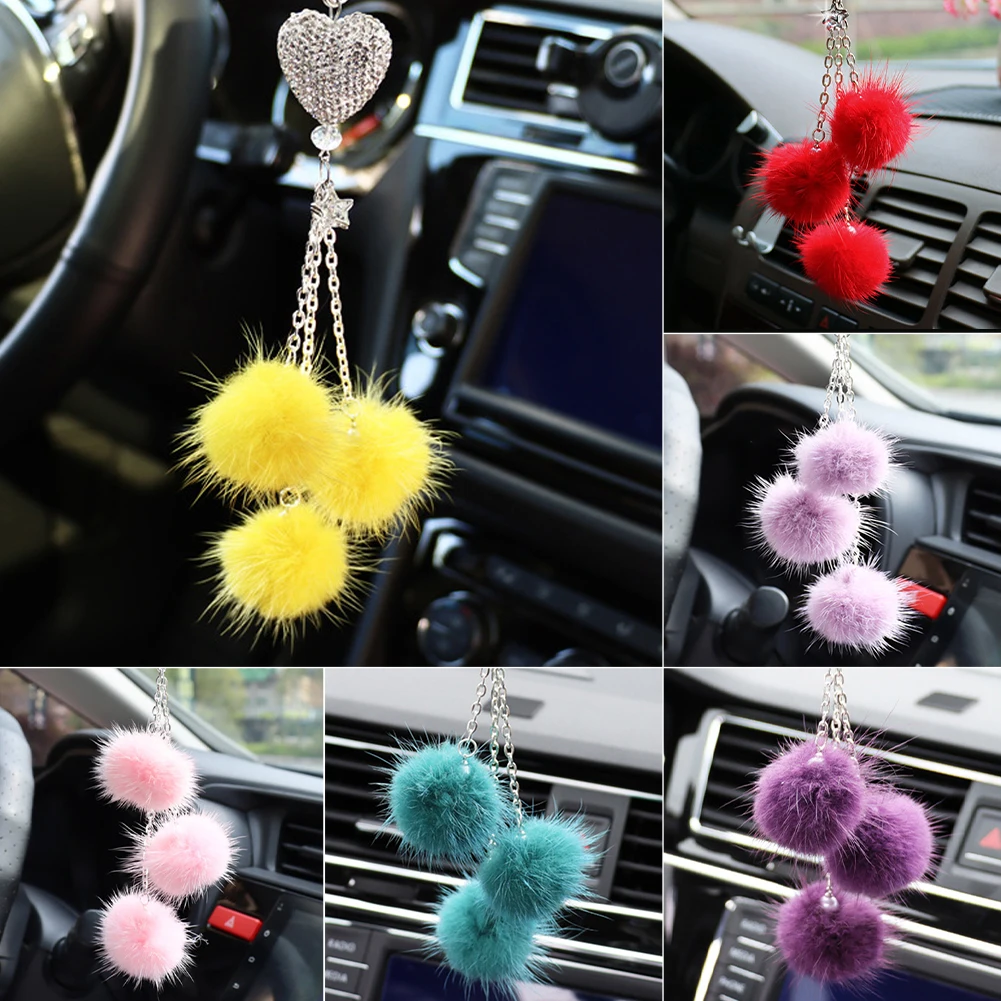 Fashion Car View Mirror Hanging Pendant Auto Home Decor Rhinestone Plush Pom Pom Lucky Vehicle Ornament Ornament Car Accessory
Fashion Car View Mirror Hanging Pendant Auto Home Decor Rhinestone Plush Pom Pom Lucky Vehicle Ornament Ornament Car Accessory