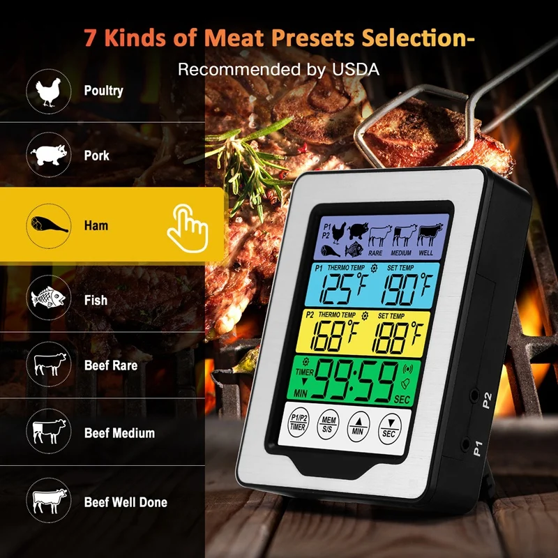 1 PCS Indoor And Outdoor Dual Probe Screen Meat Oven Barbecue Food Kitchen Cooking Thermometer Plastic Cooking Accessories
1 PCS Indoor And Outdoor Dual Probe Screen Meat Oven Barbecue Food Kitchen Cooking Thermometer Plastic Cooking Accessories
