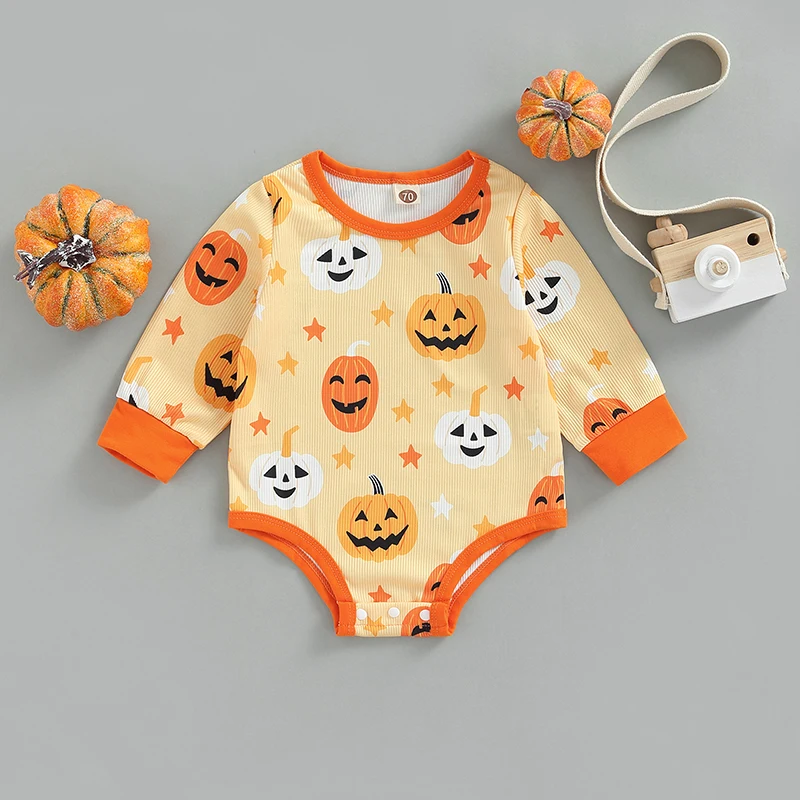 Halloween Infant Long Sleeve Romper Baby's Clothes Girls Boys Star Pumpkin Printing Round Collar Jumpsuit Casual Clothing Set
Halloween Infant Long Sleeve Romper Baby's Clothes Girls Boys Star Pumpkin Printing Round Collar Jumpsuit Casual Clothing Set