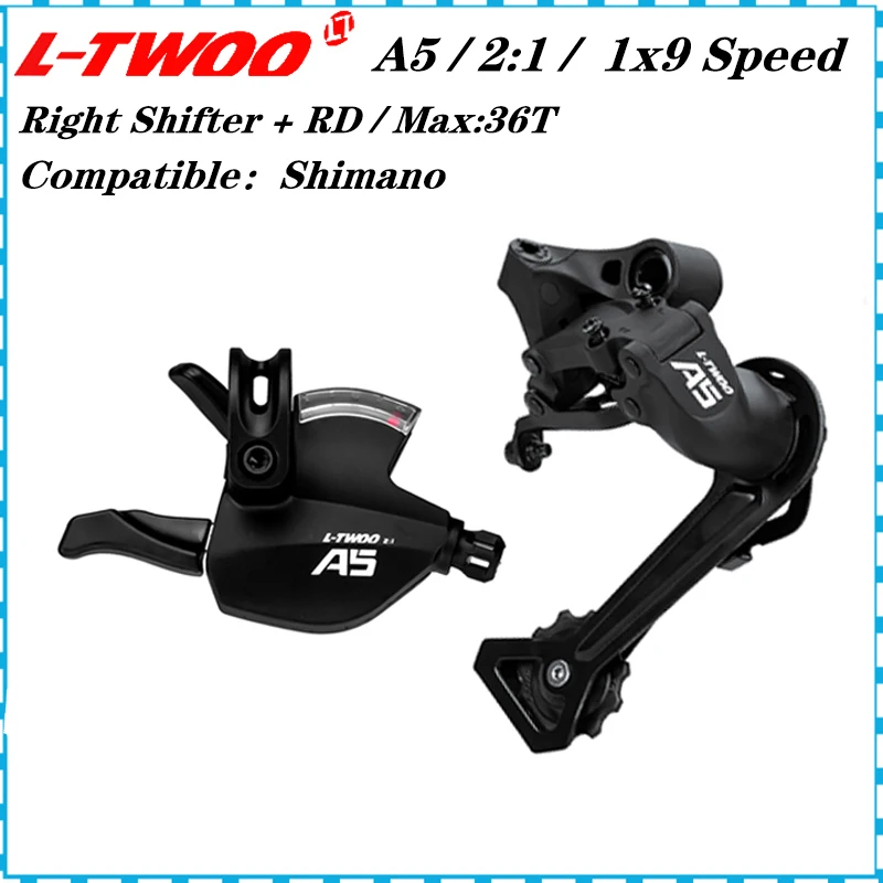 LTWOO A5 2:1 1X9 9 Speed Derailleurs Trigger Groupset 9s 9v Shifter Lever 9 Speed Rear Derailleur switches Compatible Shimano
LTWOO A5 2:1 1X9 9 Speed Derailleurs Trigger Groupset 9s 9v Shifter Lever 9 Speed Rear Derailleur switches Compatible Shimano