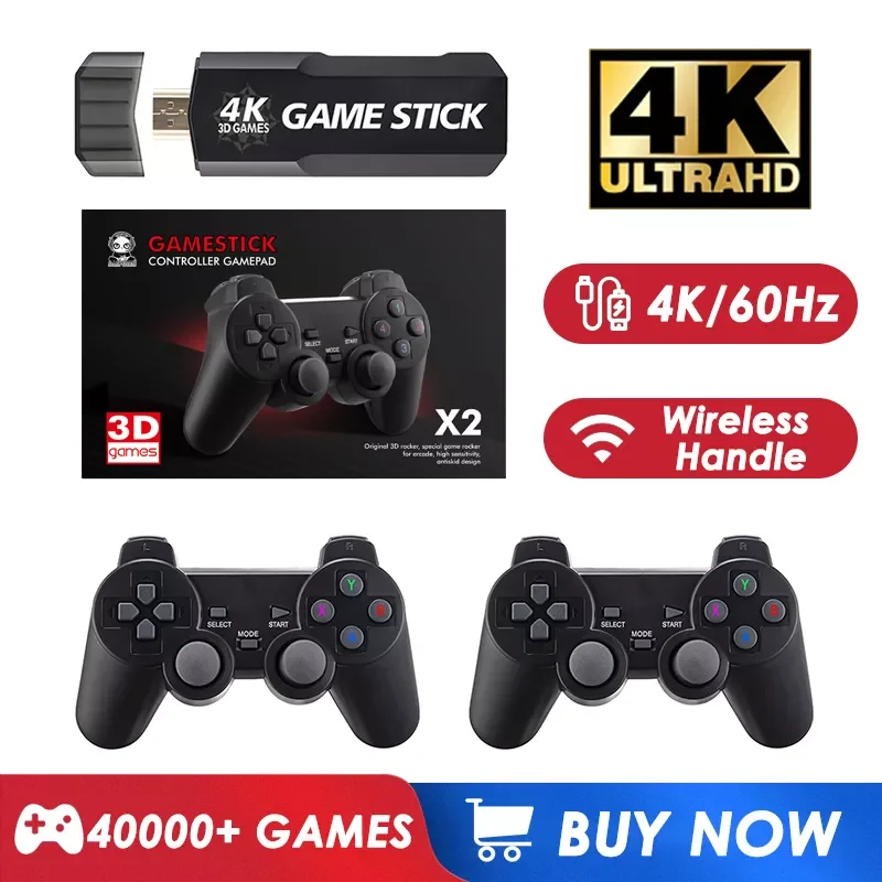 GD10 Retro Game Console 4K 60fps HDMI Output Ultra Low Latency Game Stick 2.4G Dual Handles Portable Home Games Console
GD10 Retro Game Console 4K 60fps HDMI Output Ultra Low Latency Game Stick 2.4G Dual Handles Portable Home Games Console
