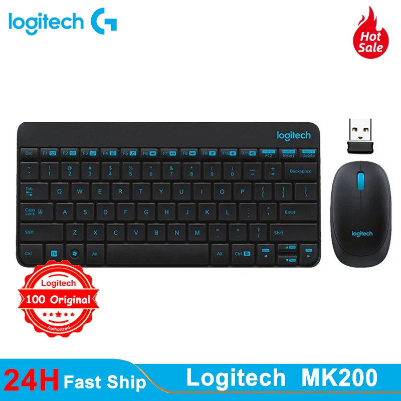 Клавиатура Logitech MK245 Nano Беспроводная комбинированная компактная 2,4 ГГц технология Plug And Play классическая простая клавиатура мышь набор
Клавиатура Logitech MK245 Nano Беспроводная комбинированная компактная 2,4 ГГц технология Plug And Play классическая простая клавиатура мышь набор