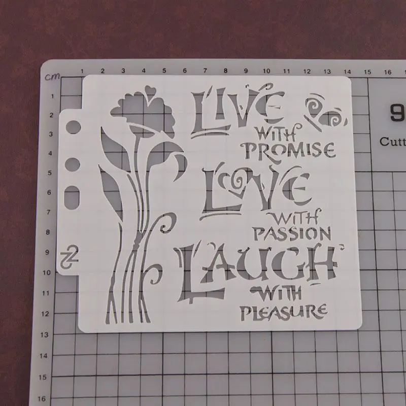 

67JE Love Stencils Template Painting Scrapbooking Embossing Stamping Album Card DIY