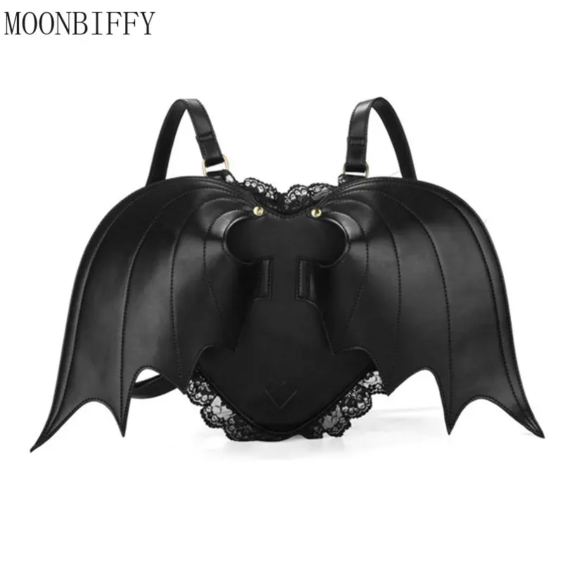 Women Backpack Bat Wing Backpack Punk Stylish Newest School Bag for Girls Bat Bag Backpack Cute Little Devil Package Mochilas 
Women Backpack Bat Wing Backpack Punk Stylish Newest School Bag for Girls Bat Bag Backpack Cute Little Devil Package Mochilas
