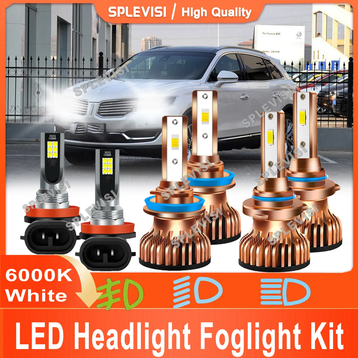 Super Bright 6000K White Combo For Lincoln MKX 2007 2008 2009 2010 Led Headlight High Low Beam Foglight Kit Car Light 12V 24V
Super Bright 6000K White Combo For Lincoln MKX 2007 2008 2009 2010 Led Headlight High Low Beam Foglight Kit Car Light 12V 24V