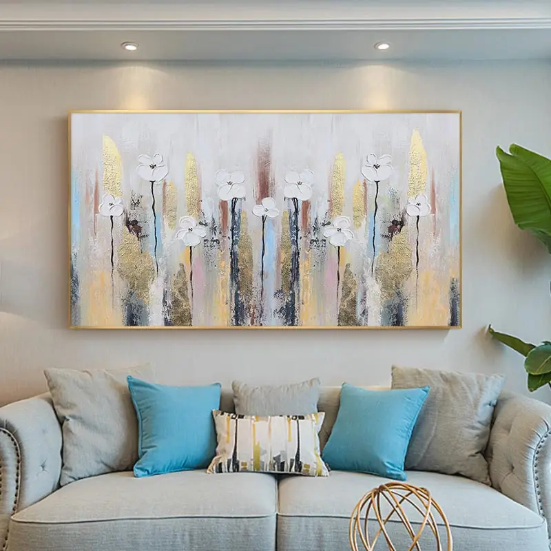 Hand-painted Oil Painting Abstract Gold Foil Flower Painting Simple Modern Living Room Light Luxury Decorative Painting
Hand-painted Oil Painting Abstract Gold Foil Flower Painting Simple Modern Living Room Light Luxury Decorative Painting
