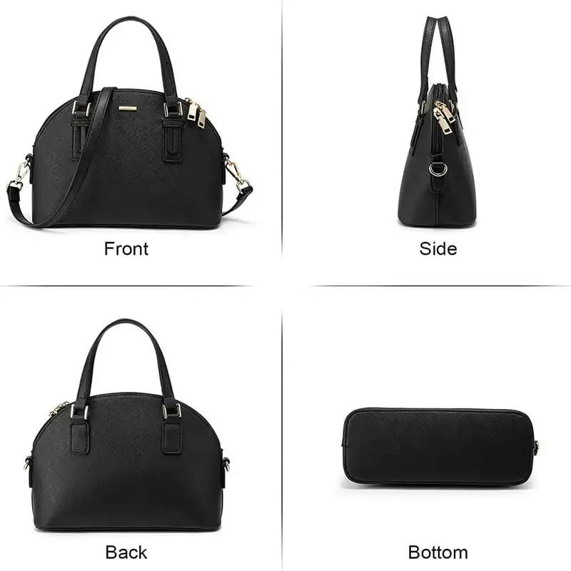 Gorgeous Small Dome Crossbody Handbag with Double Zip, Stylish Satchel Purses for Women - Black
Gorgeous Small Dome Crossbody Handbag with Double Zip, Stylish Satchel Purses for Women - Black