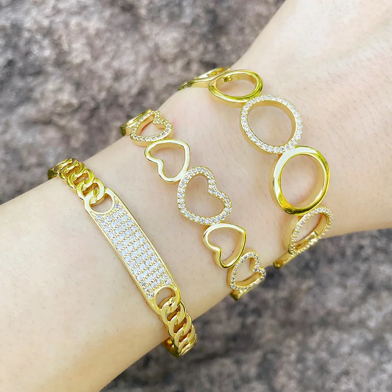 Hollow Geometric Zirrcon Heart Circle Bangles Bracelet For Women Open Cuff Bracelets Stainless Steel Bangle Jewelry Bijoux Femme
Hollow Geometric Zirrcon Heart Circle Bangles Bracelet For Women Open Cuff Bracelets Stainless Steel Bangle Jewelry Bijoux Femme