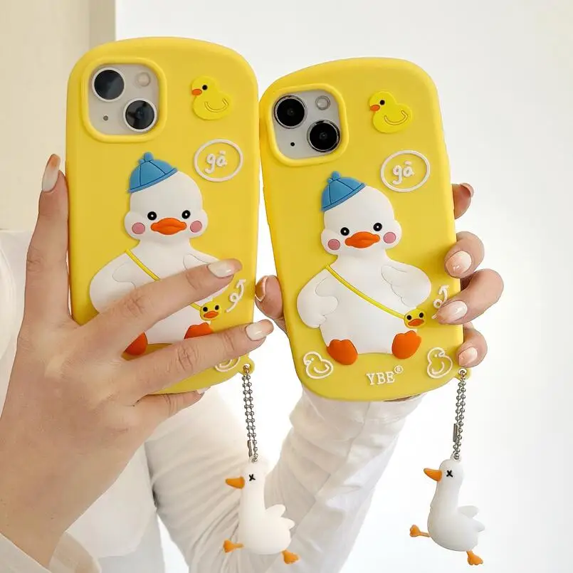 INS Cartoon Duck Soft Silicone Pendant Phone Cases For iPhone 13 12 11 Pro Max XR XS MAX X 7/8Plus Couple Anti-drop Soft Cover
INS Cartoon Duck Soft Silicone Pendant Phone Cases For iPhone 13 12 11 Pro Max XR XS MAX X 7/8Plus Couple Anti-drop Soft Cover