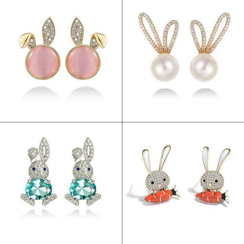Korean Version New Style Trendy S925 Silver Needle Rabbit Series Earrings Temperament Fashionable Cute Female Sweet
Korean Version New Style Trendy S925 Silver Needle Rabbit Series Earrings Temperament Fashionable Cute Female Sweet