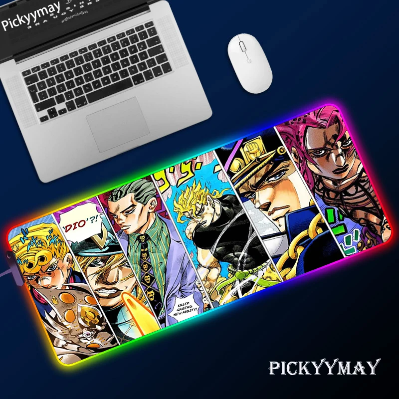 Large Office RGB LED Mouse Pad Mat Gamer Jojo Bizaarre Adventure Gaming Mousepad Keyboard Compute Anime Desk Mat For CSGO
Large Office RGB LED Mouse Pad Mat Gamer Jojo Bizaarre Adventure Gaming Mousepad Keyboard Compute Anime Desk Mat For CSGO