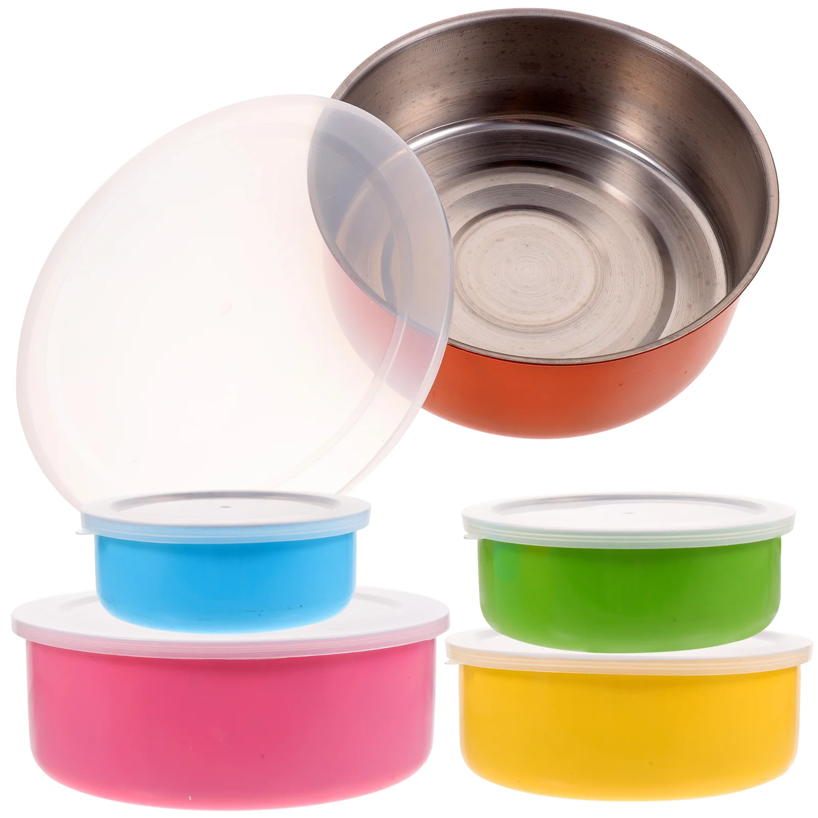 5Pcs Sealing Serving Metal Stainless Steel Bowls Stainless Steel Bowls With Lids Mixing Bowls for Serving Home
5Pcs Sealing Serving Metal Stainless Steel Bowls Stainless Steel Bowls With Lids Mixing Bowls for Serving Home